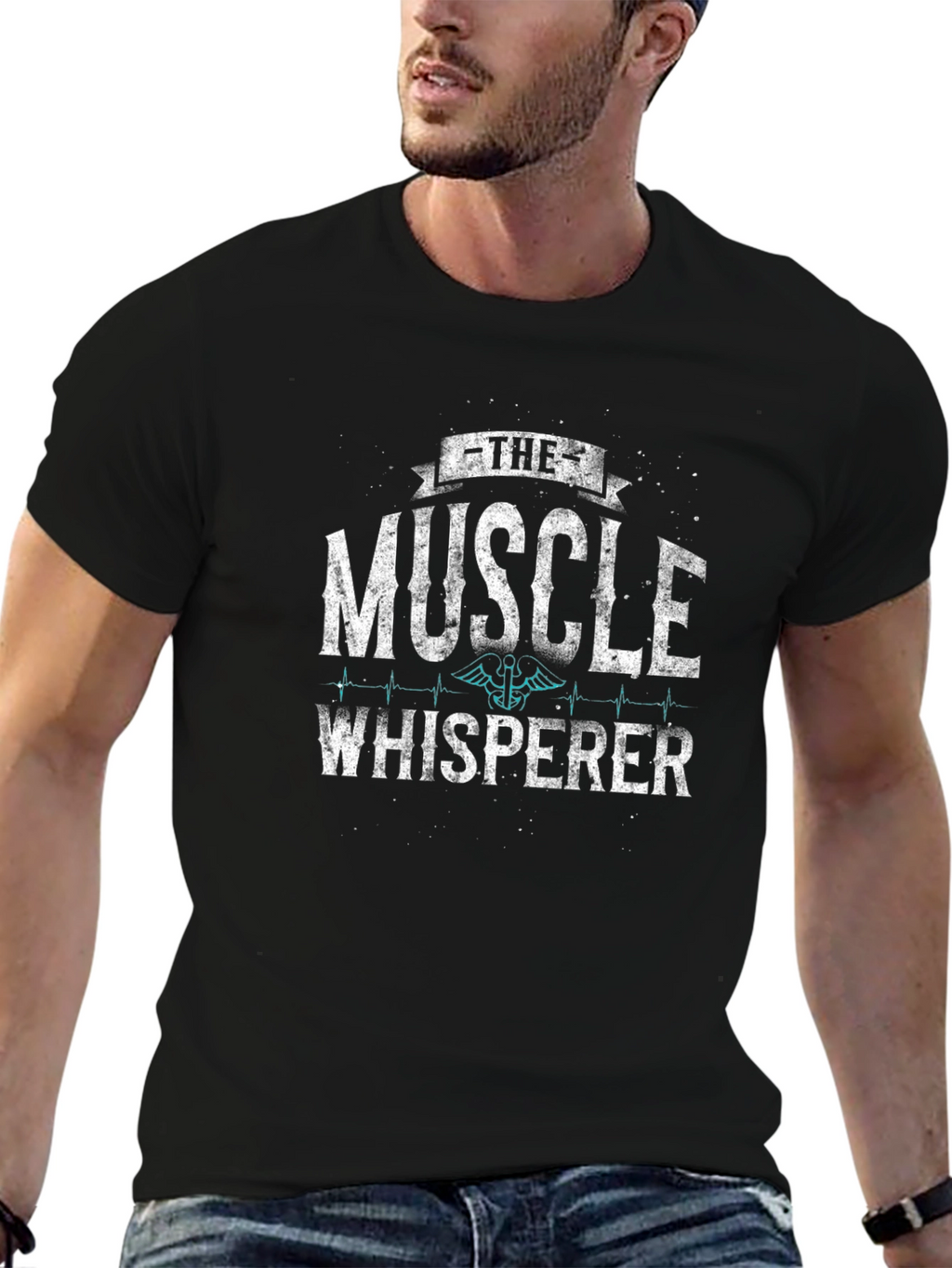 The Muscle Whisperer Black T-Shirt