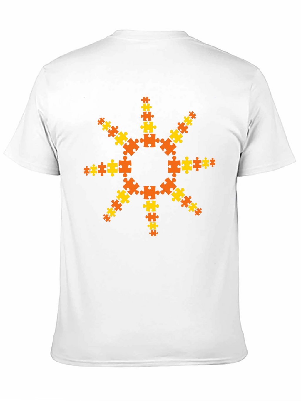 Puzzle Piece Sunburst T-Shirt - Black