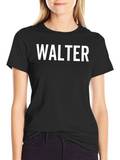 Walter Graphic T-Shirt | Black Crew Neck Tee