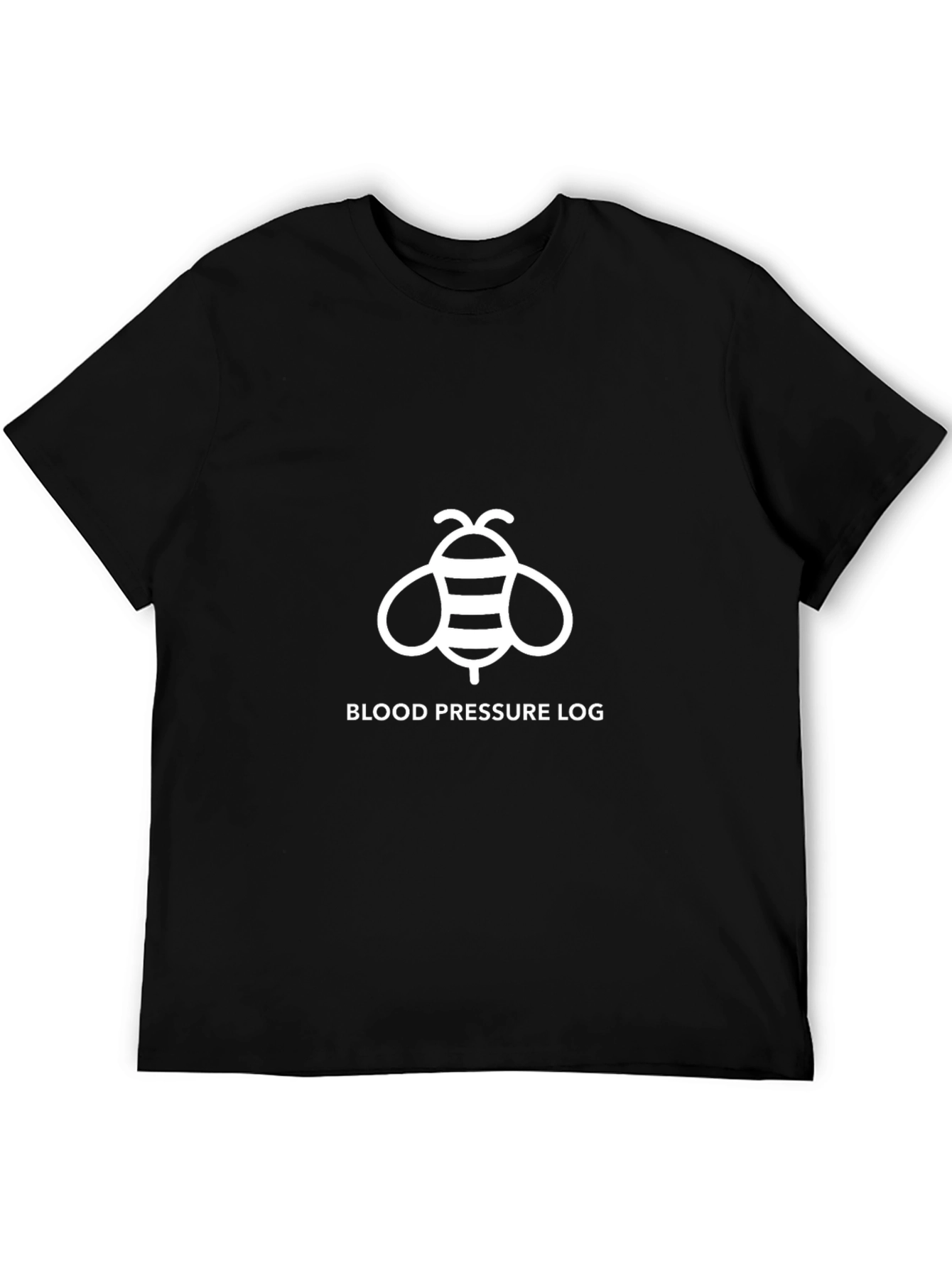 Blood Pressure Log Bee T-Shirt - Black Comfortable Fit