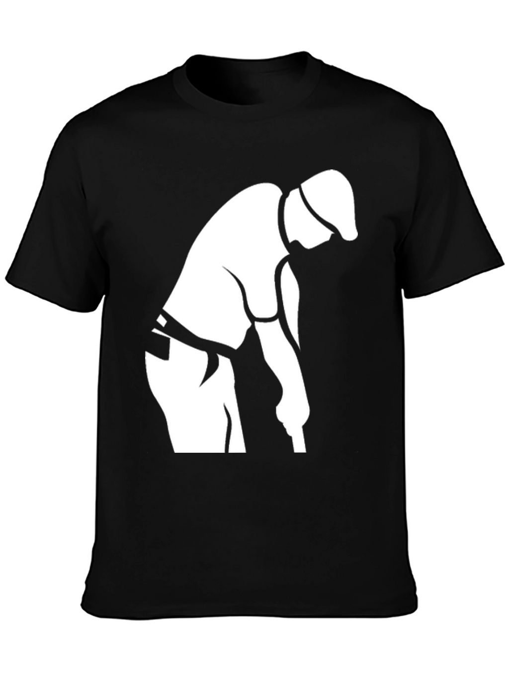 Golfer Graphic Tee - Classic Black Cotton T-Shirt