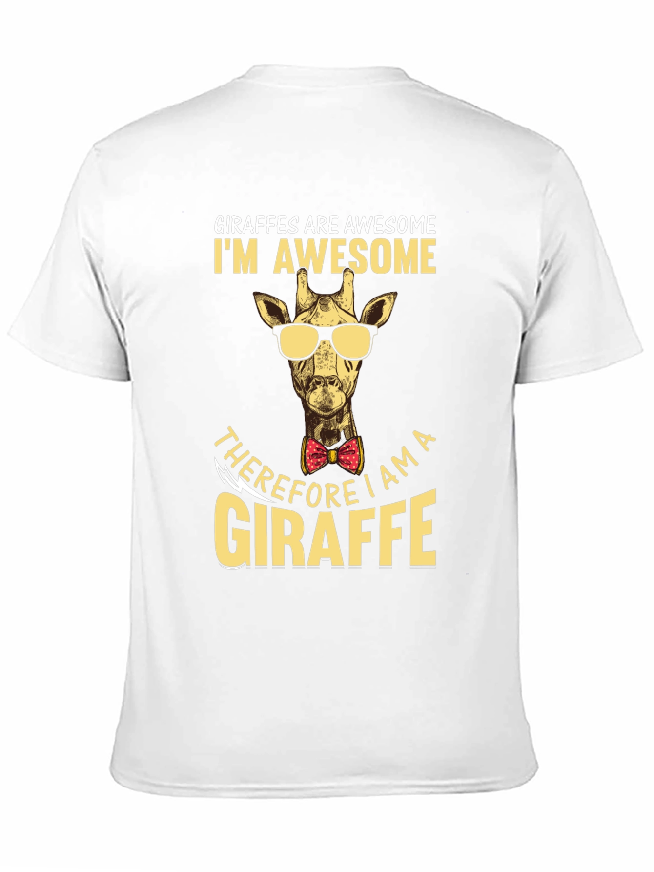 Giraffe Awesome T-Shirt Animal Lover Bow Tie