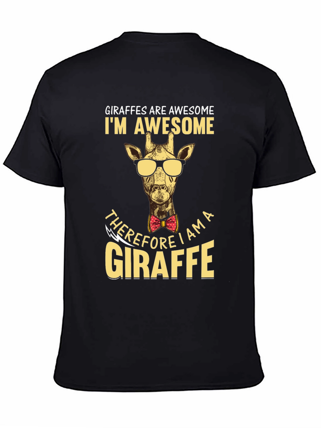Giraffe Awesome T-Shirt Animal Lover Bow Tie