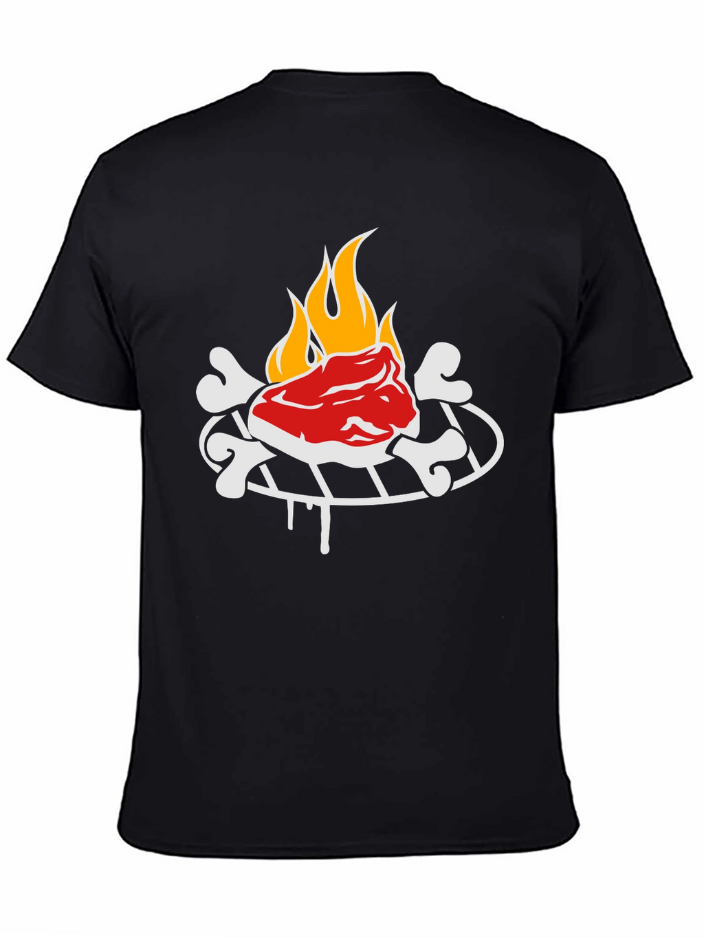 Funny Grilling Graphic Tee - Steak & Bones Design