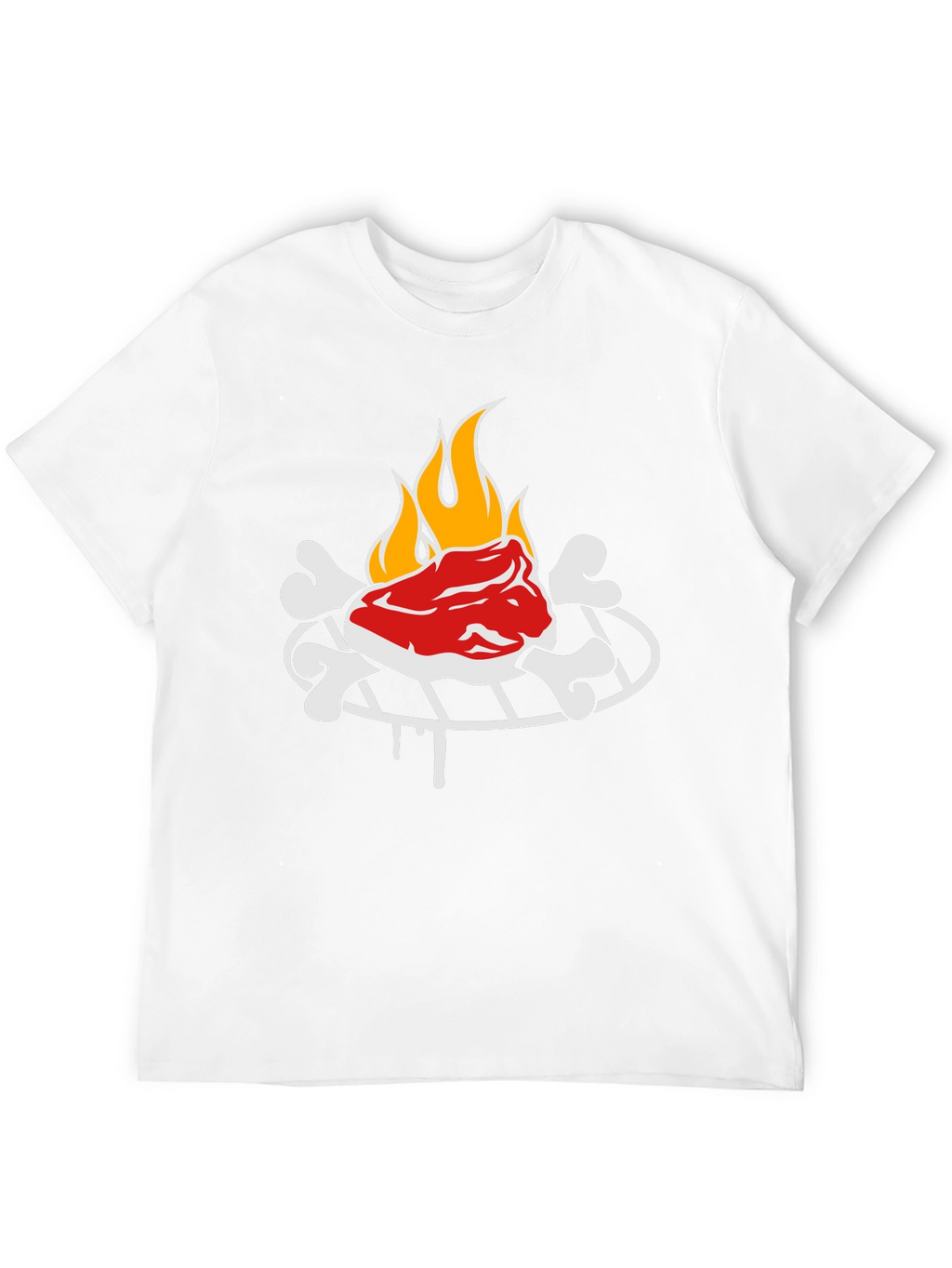 Funny Grilling Graphic Tee - Steak & Bones Design