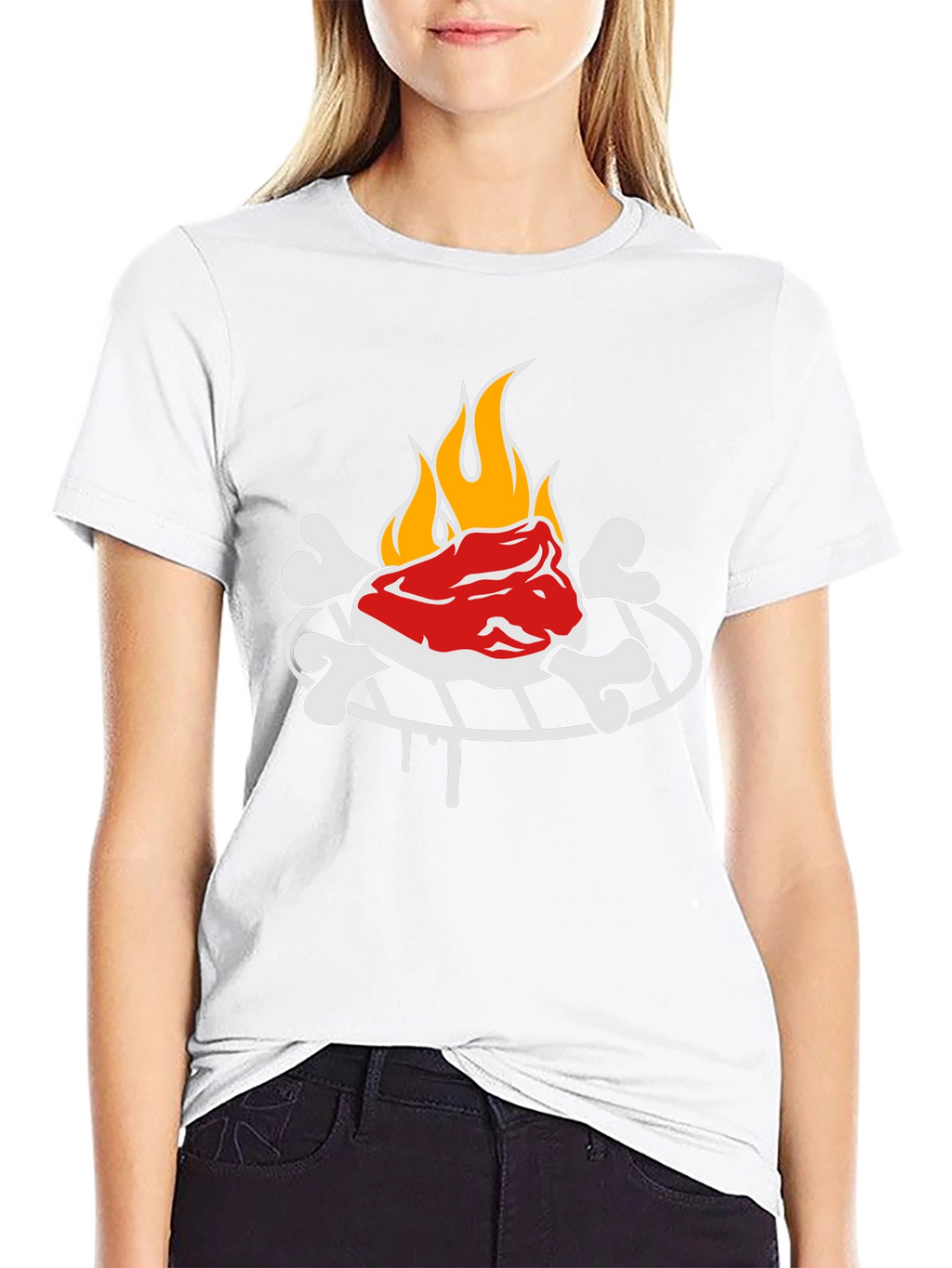 Funny Grilling Graphic Tee - Steak & Bones Design