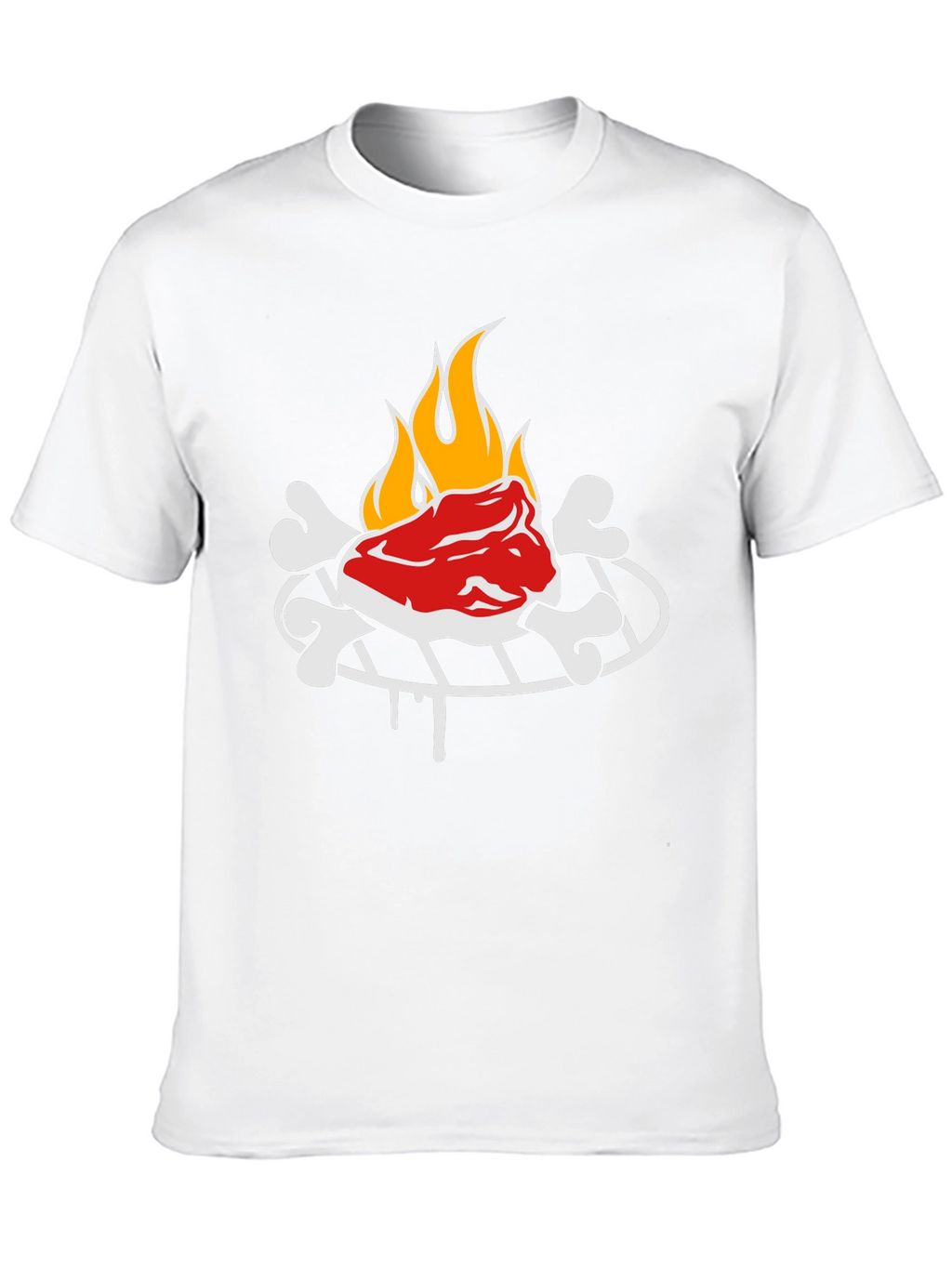 Funny Grilling Graphic Tee - Steak & Bones Design