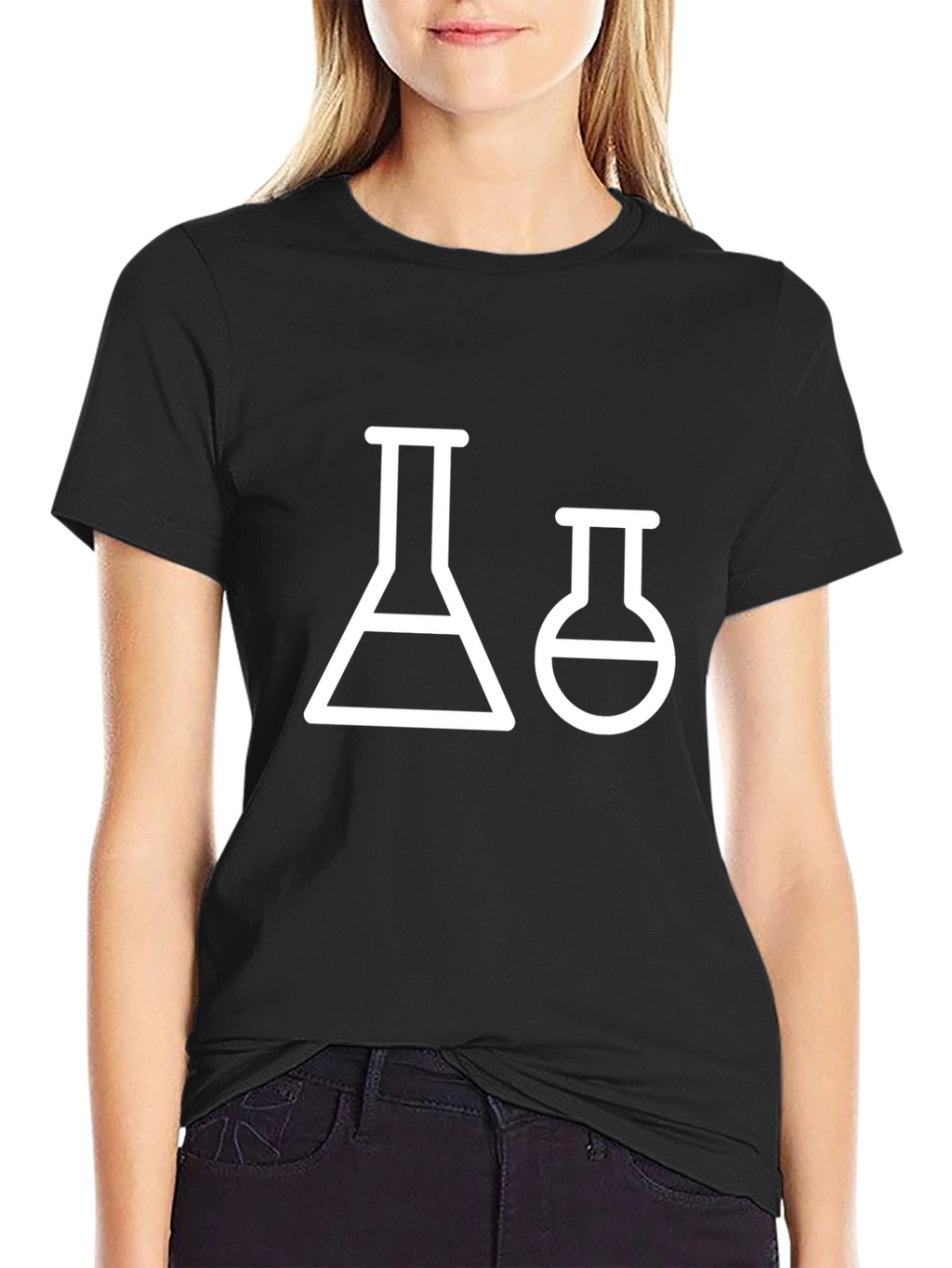 Science Beaker T-Shirt - Black Graphic Tee
