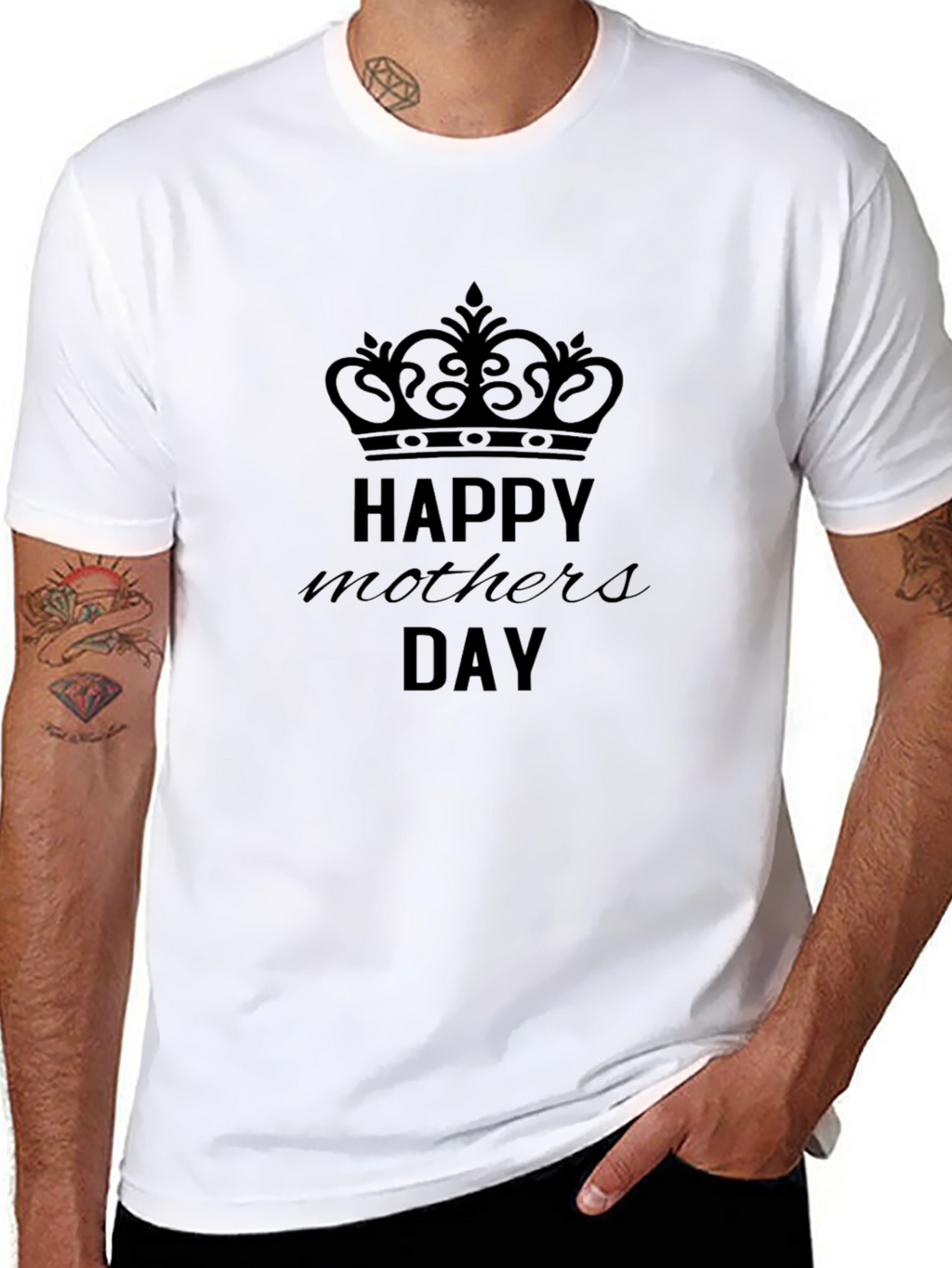 Happy Mothers Day Black T-Shirt