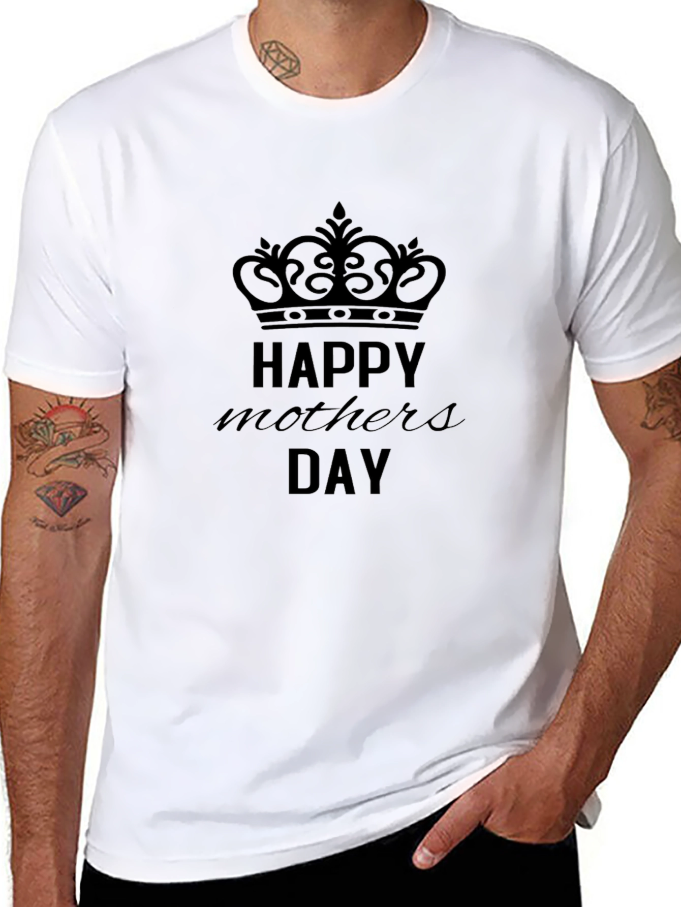 Happy Mothers Day Black T-Shirt