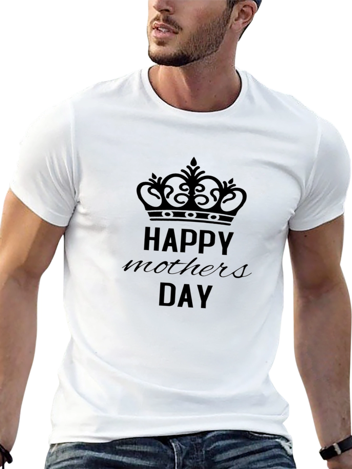 Happy Mothers Day Black T-Shirt