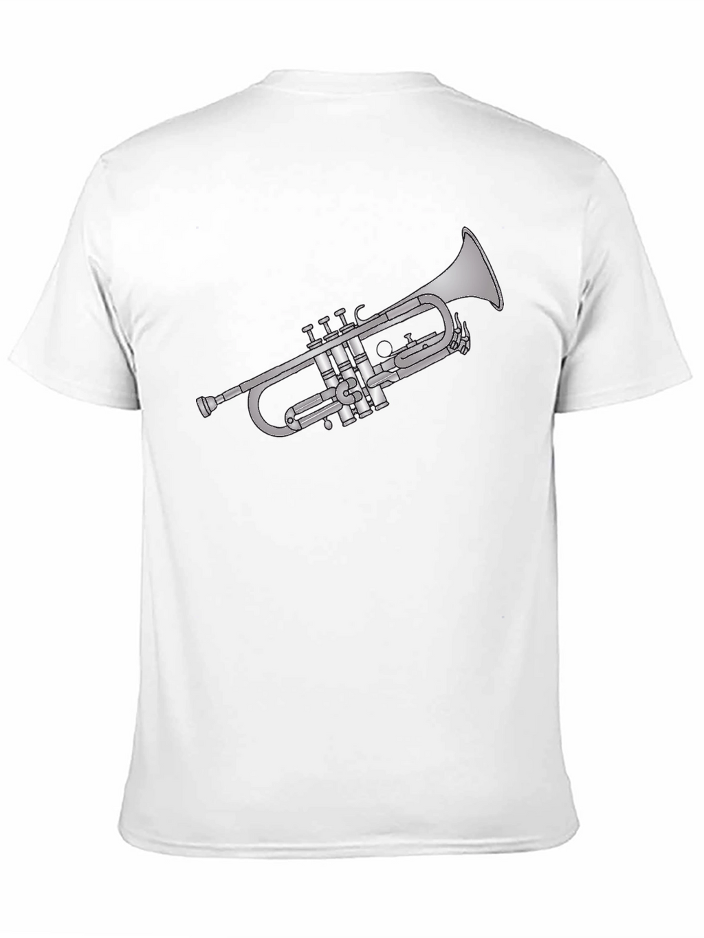 Trumpet Graphic Tee - Black Cotton Musician T-Shirt