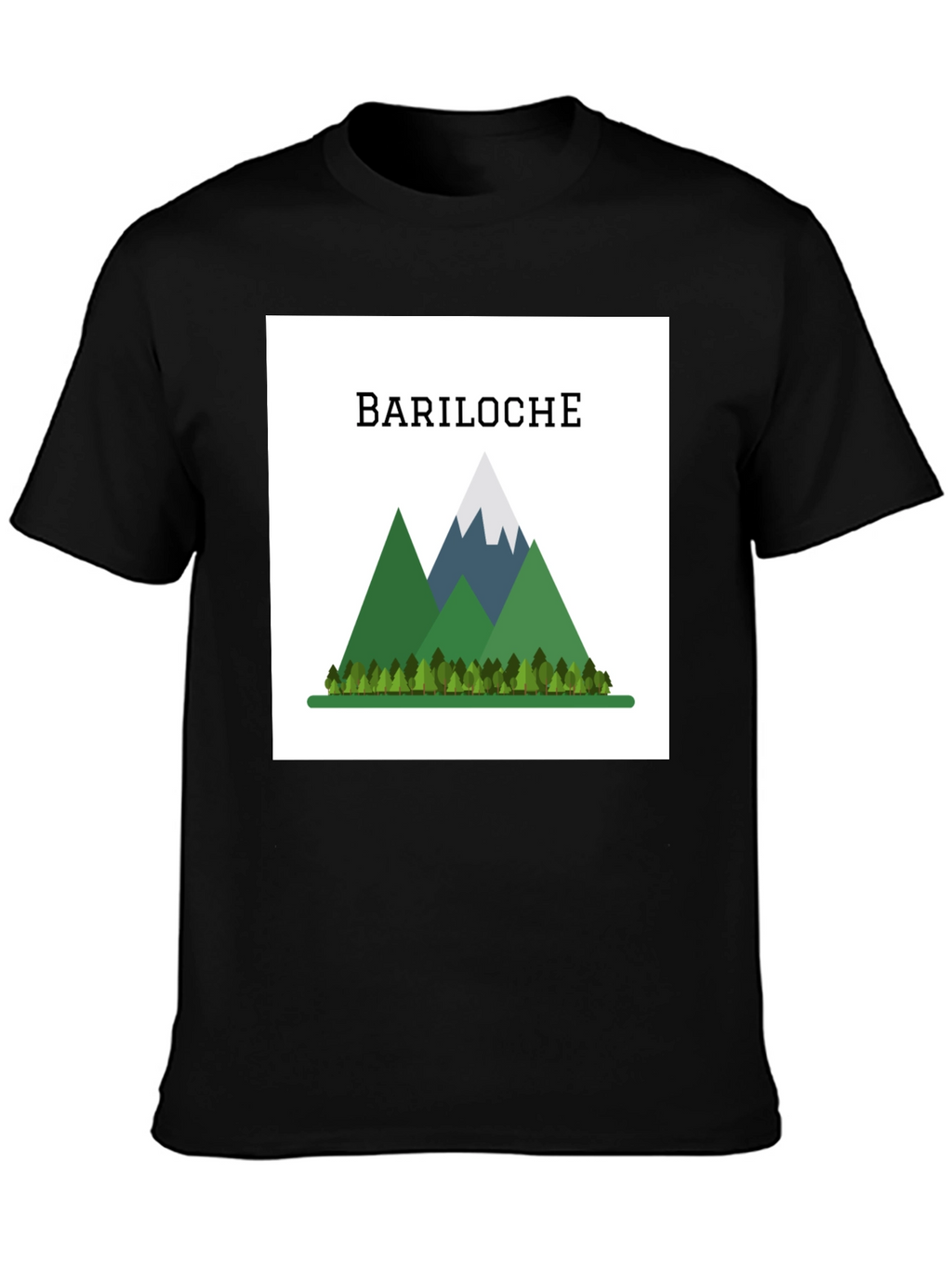 Bariloche Mountain Graphic T-Shirt - Black