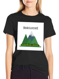 Bariloche Mountain Graphic T-Shirt - Black
