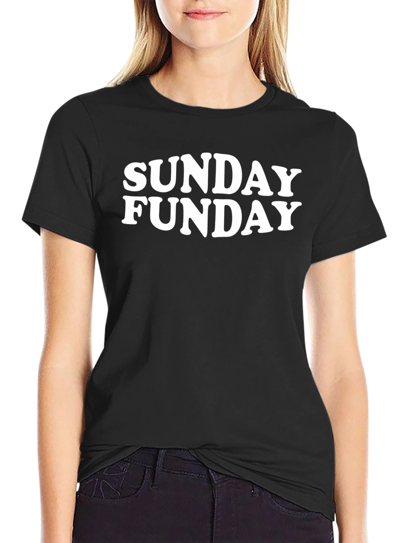Sunday Funday Graphic Tee - Black Casual T-Shirt