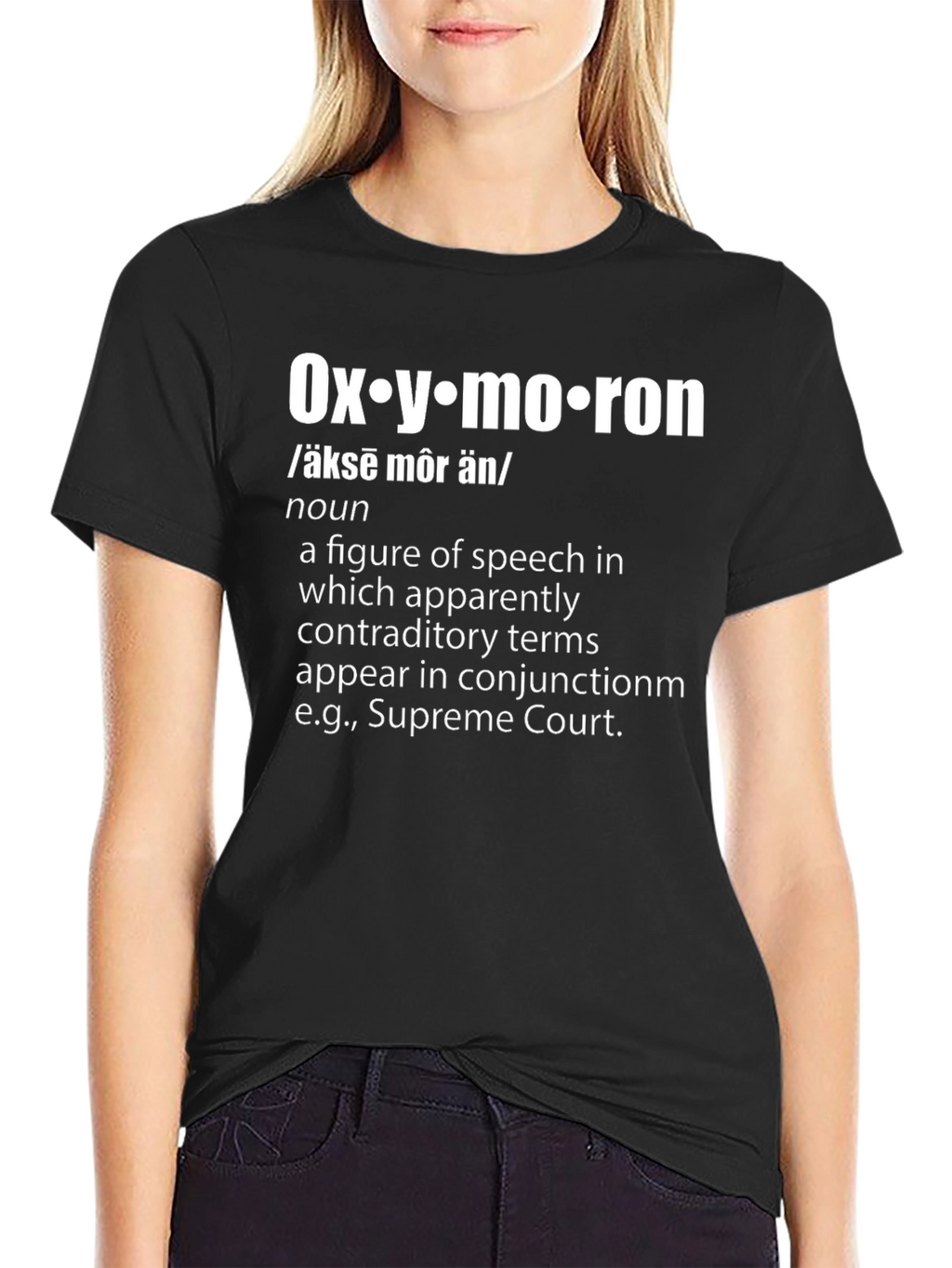 Oxymoron Definition T-Shirt - Humorous Statement Tee