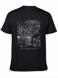 Philadelphia City Map T-Shirt - Urban Style