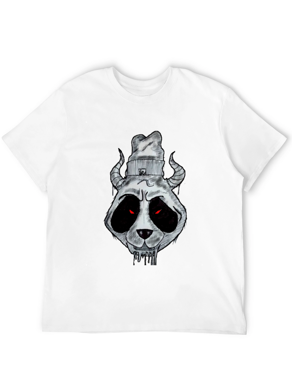 Dark Panda Graphic Tee - Mens Black Cotton T-Shirt