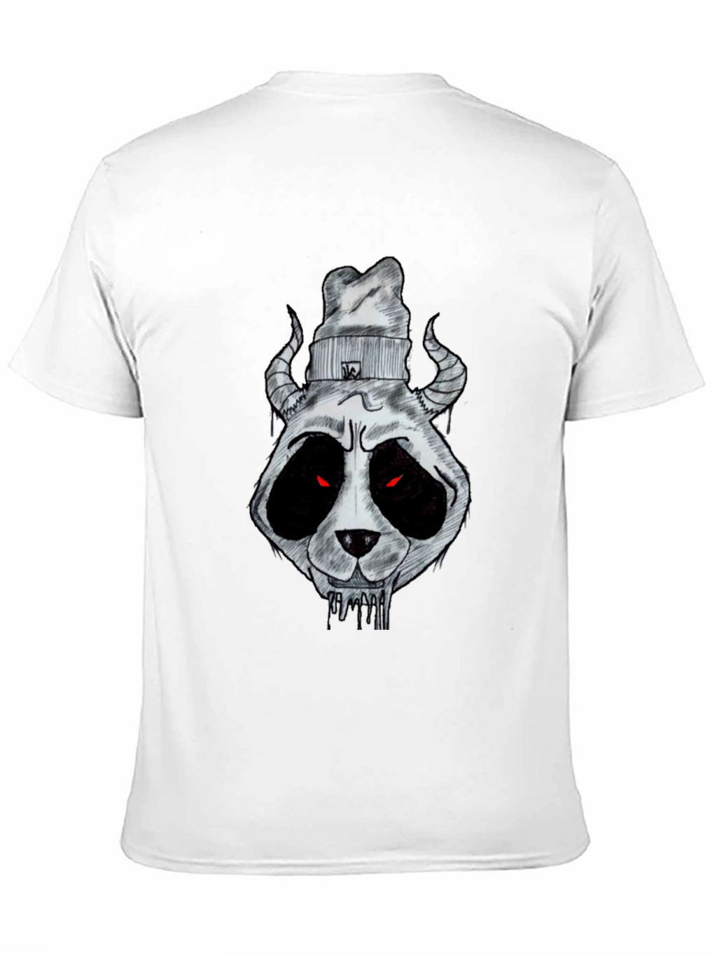 Dark Panda Graphic Tee - Mens Black Cotton T-Shirt