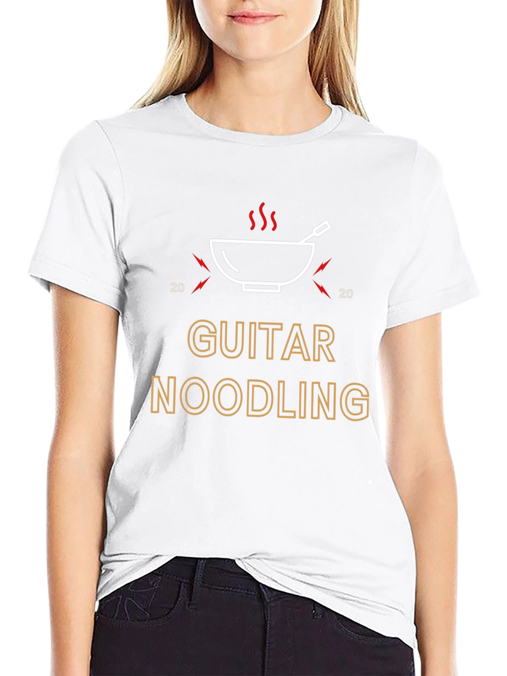Guitar Noodling Black T-Shirt - Music Lover Tee