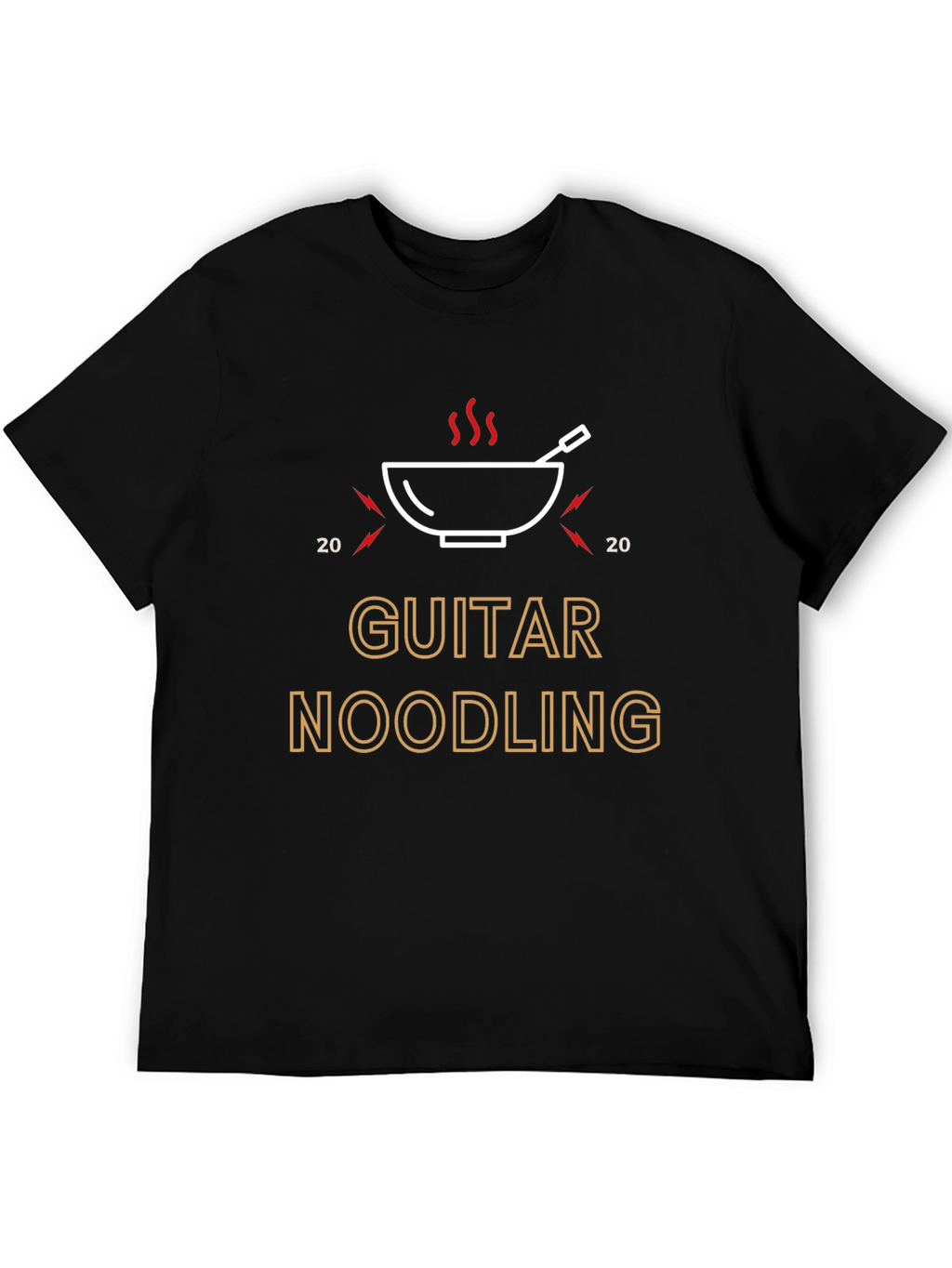 Guitar Noodling Black T-Shirt - Music Lover Tee