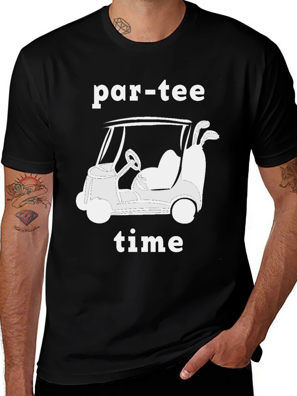 Par-Tee Time Golf Cart Graphic T-Shirt