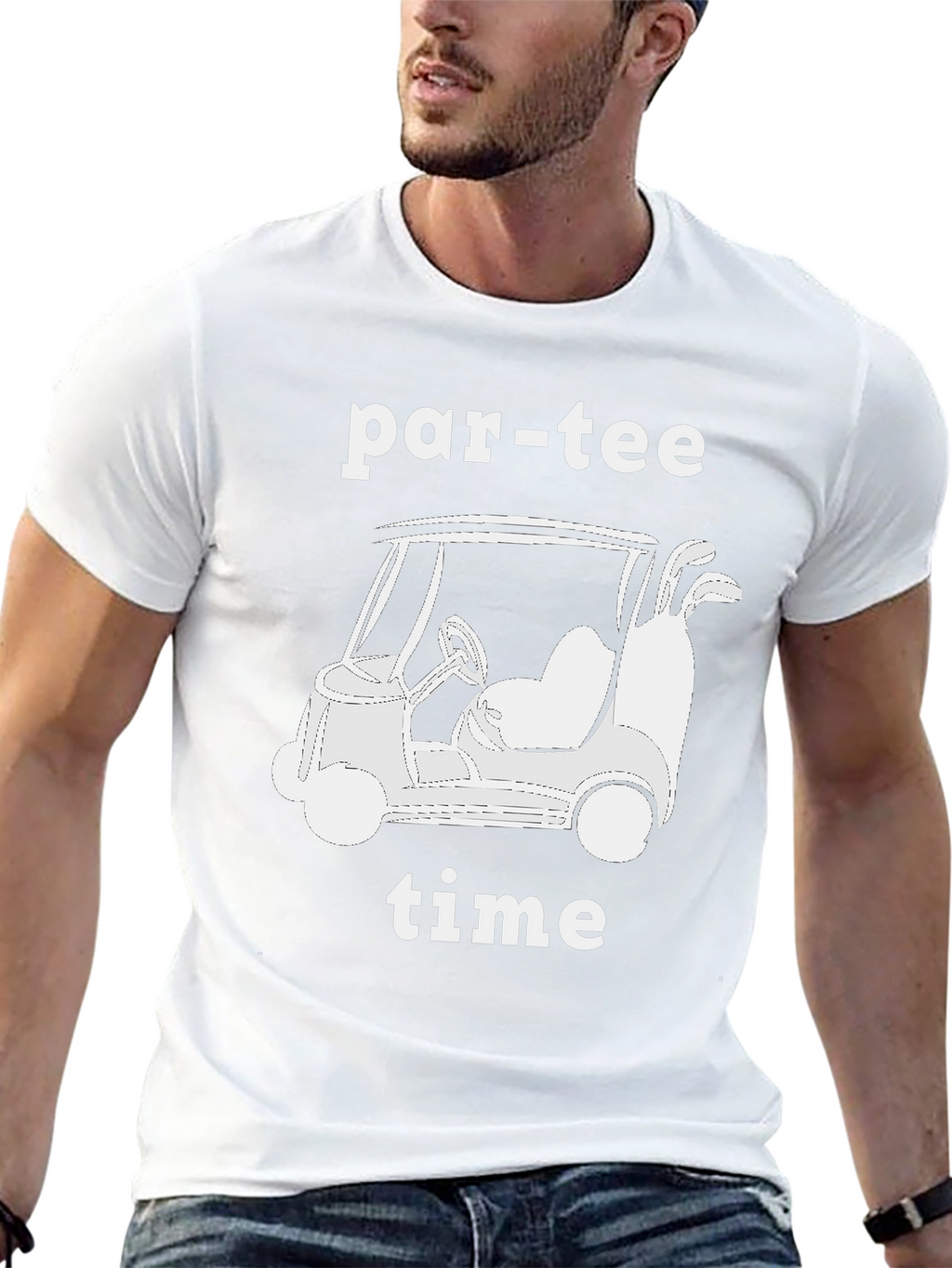 Par-Tee Time Golf Cart Graphic T-Shirt