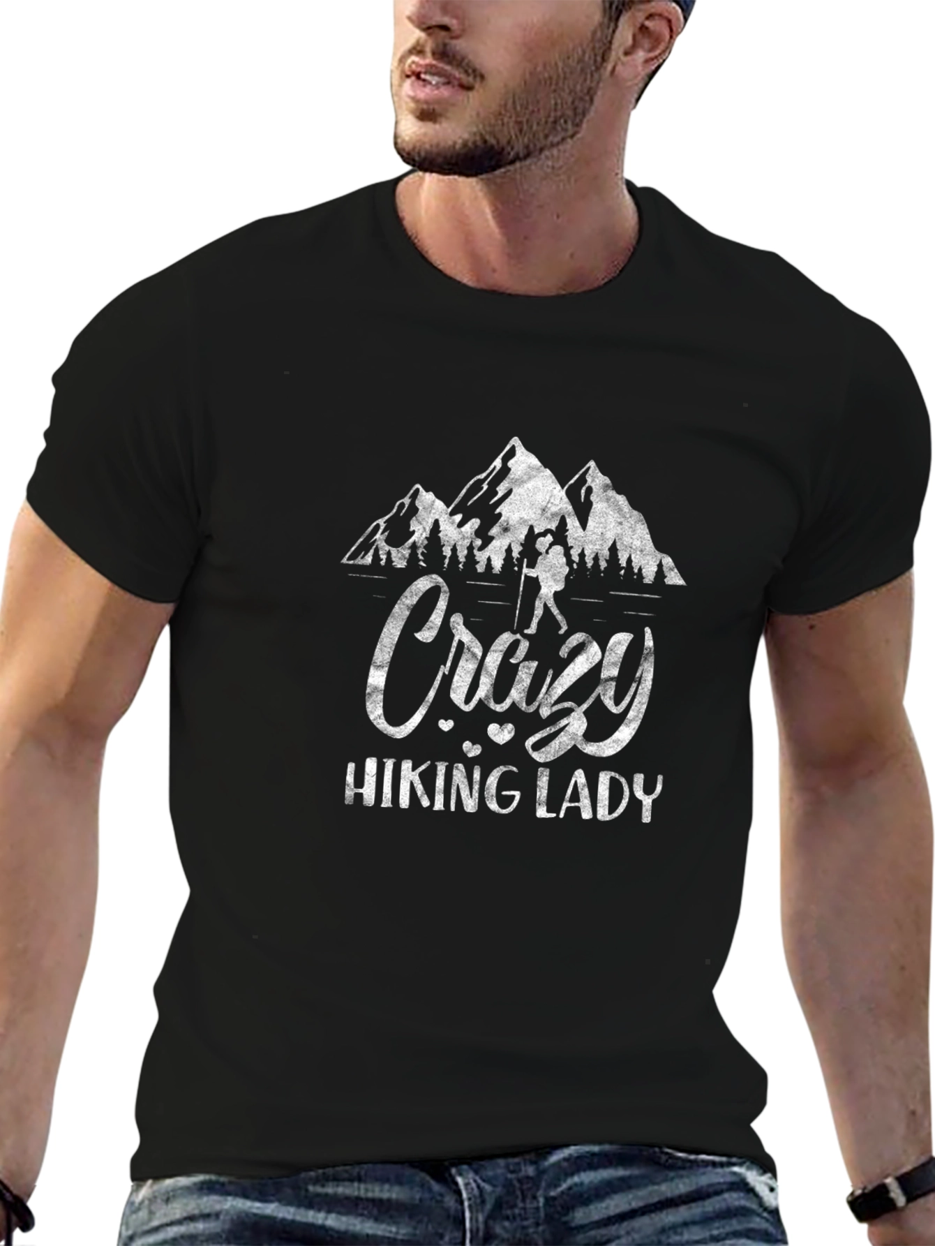 Crazy Hiking Lady Graphic Tee
