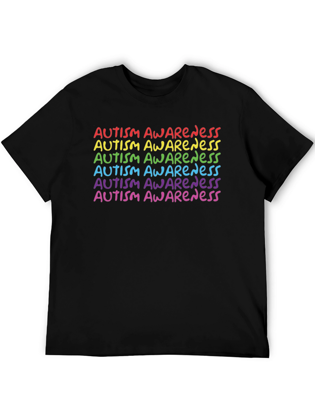 Autism Awareness Rainbow Tee - Support & Acceptance