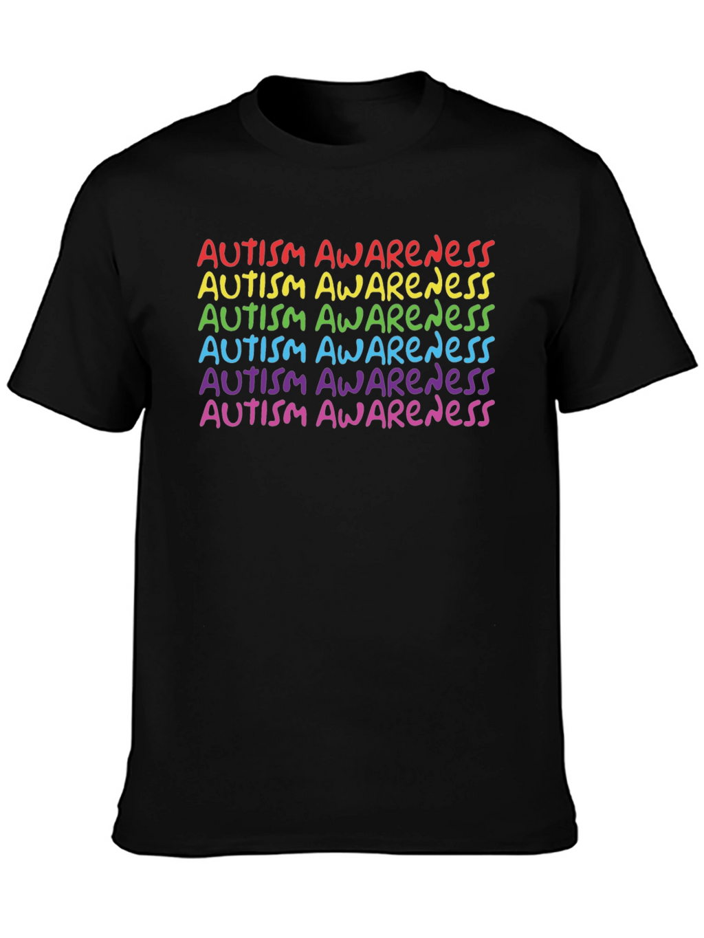 Autism Awareness Rainbow Tee - Support & Acceptance