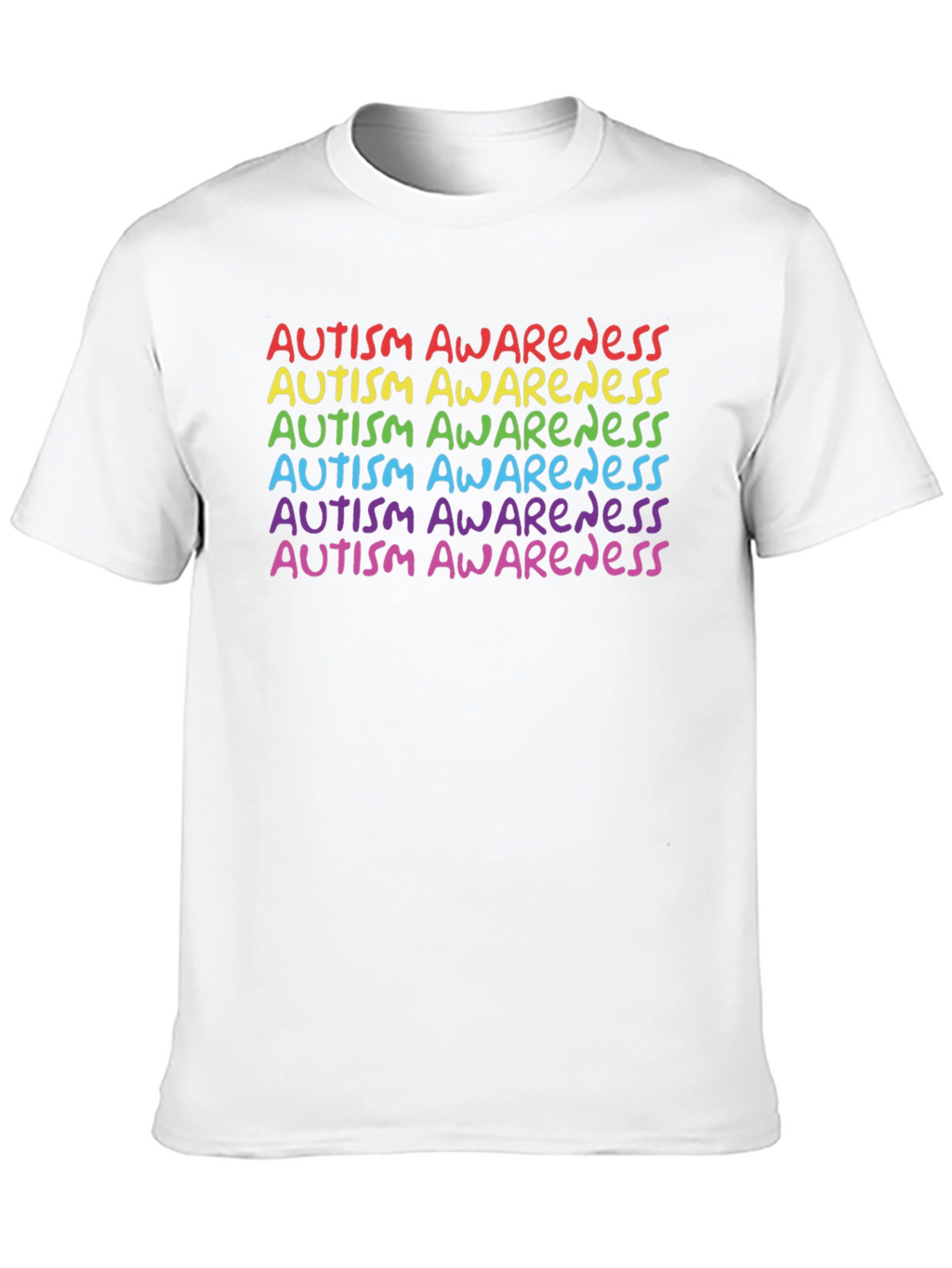 Autism Awareness Rainbow Tee - Support & Acceptance