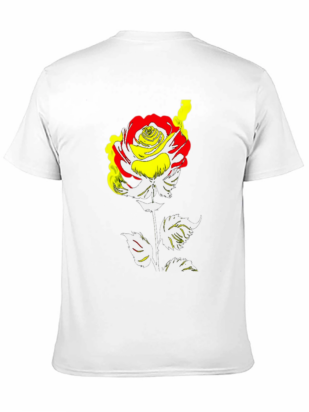 Rose Graphic Tee - Modern Art Style