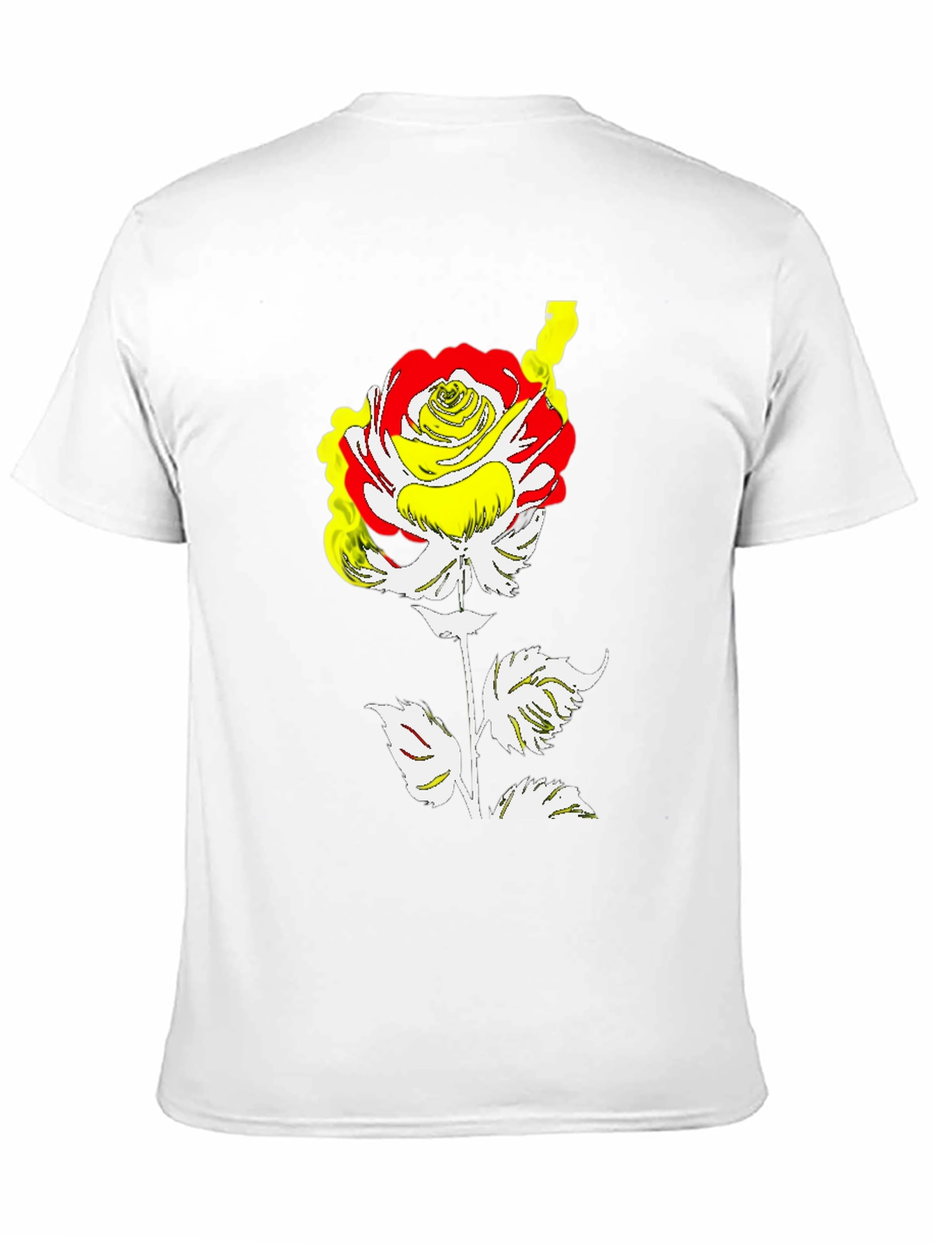 Rose Graphic Tee - Modern Art Style