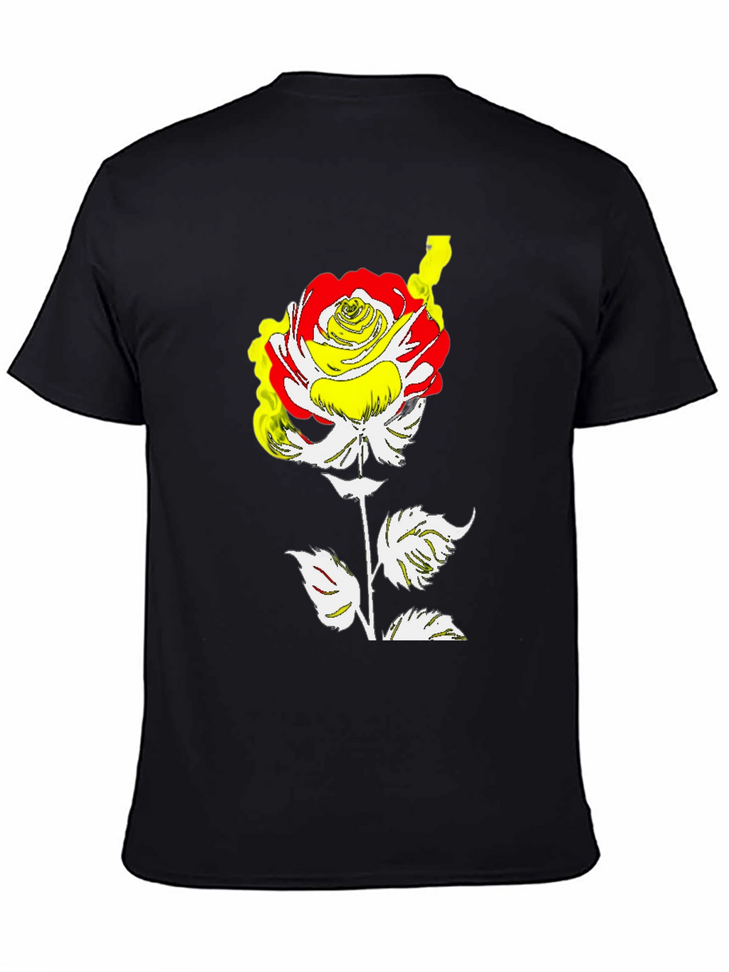 Rose Graphic Tee - Modern Art Style