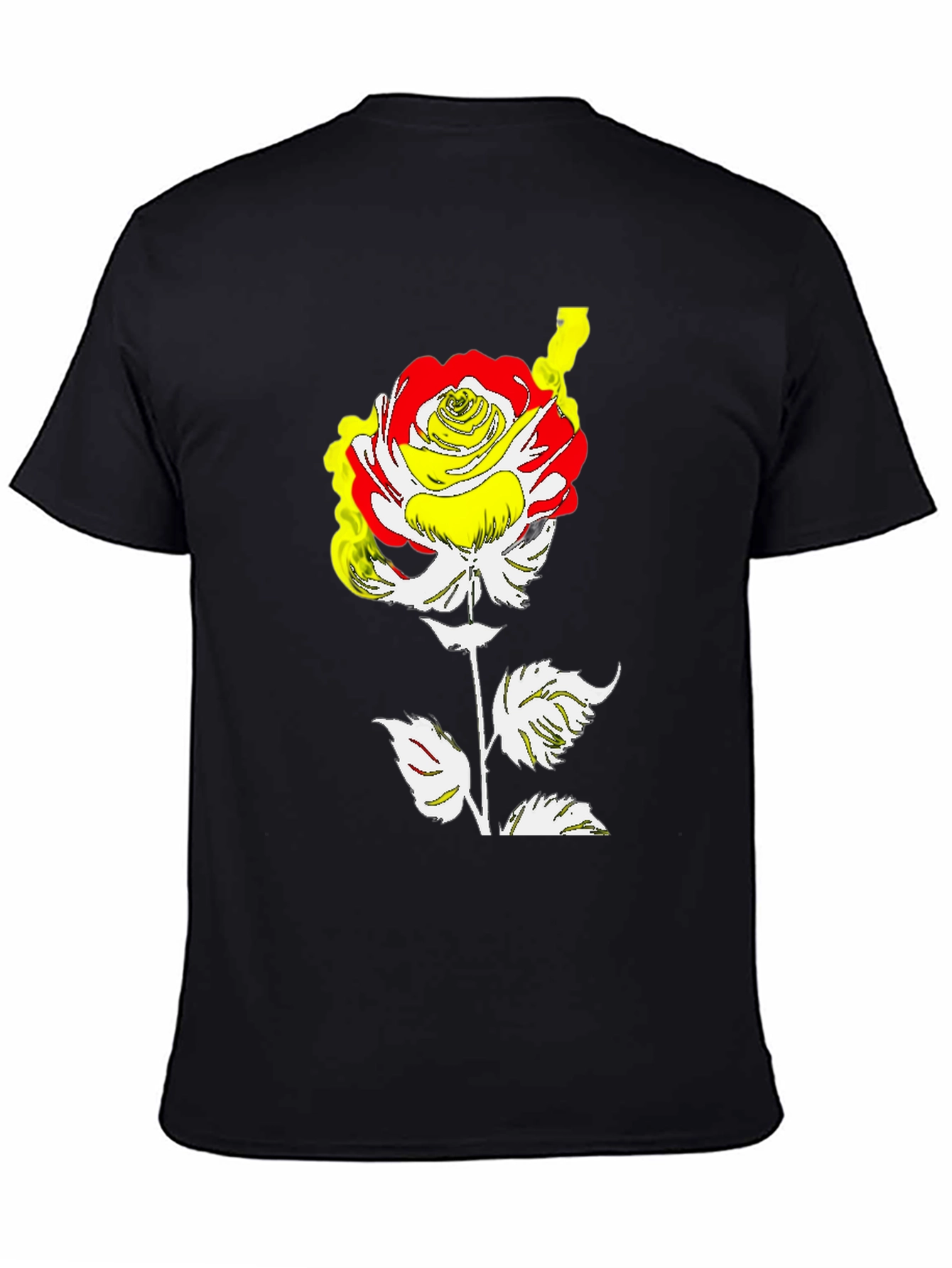 Rose Graphic Tee - Modern Art Style