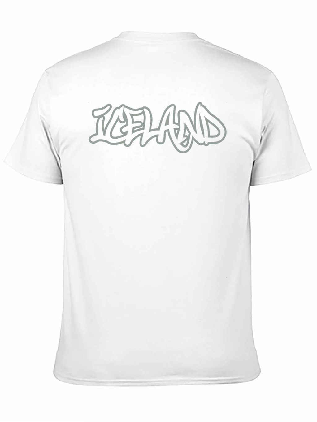 Iceland Graffiti Style Mens Black T-Shirt