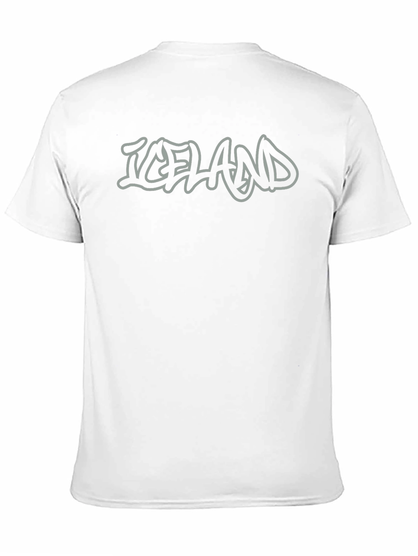 Iceland Graffiti Style Mens Black T-Shirt