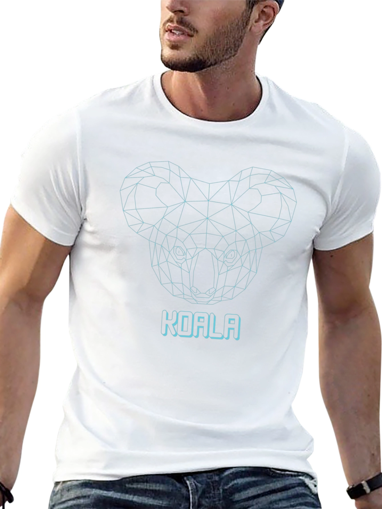 Geometric Koala T-Shirt - Modern Graphic Tee