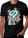Snake & Cherry Blossom Graphic Tee