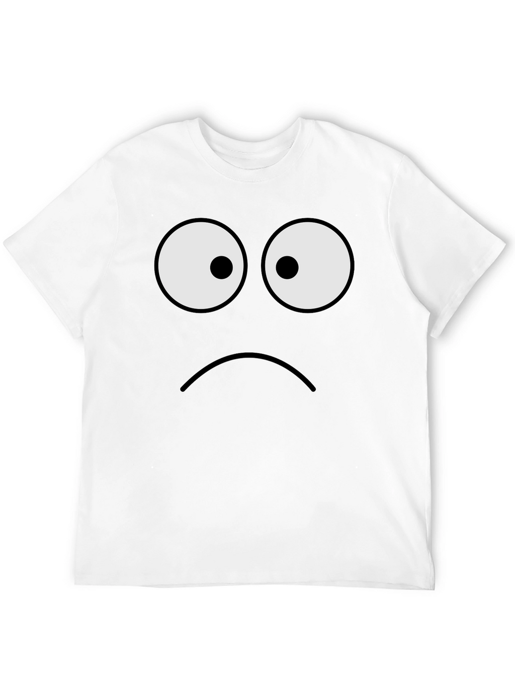 Sad Face Graphic Tee - Unisex Black T-Shirt