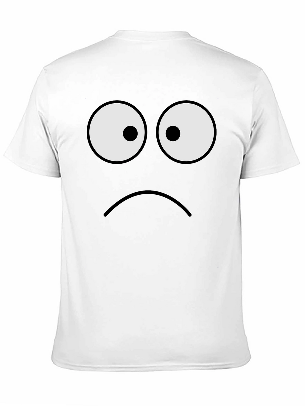 Sad Face Graphic Tee - Unisex Black T-Shirt