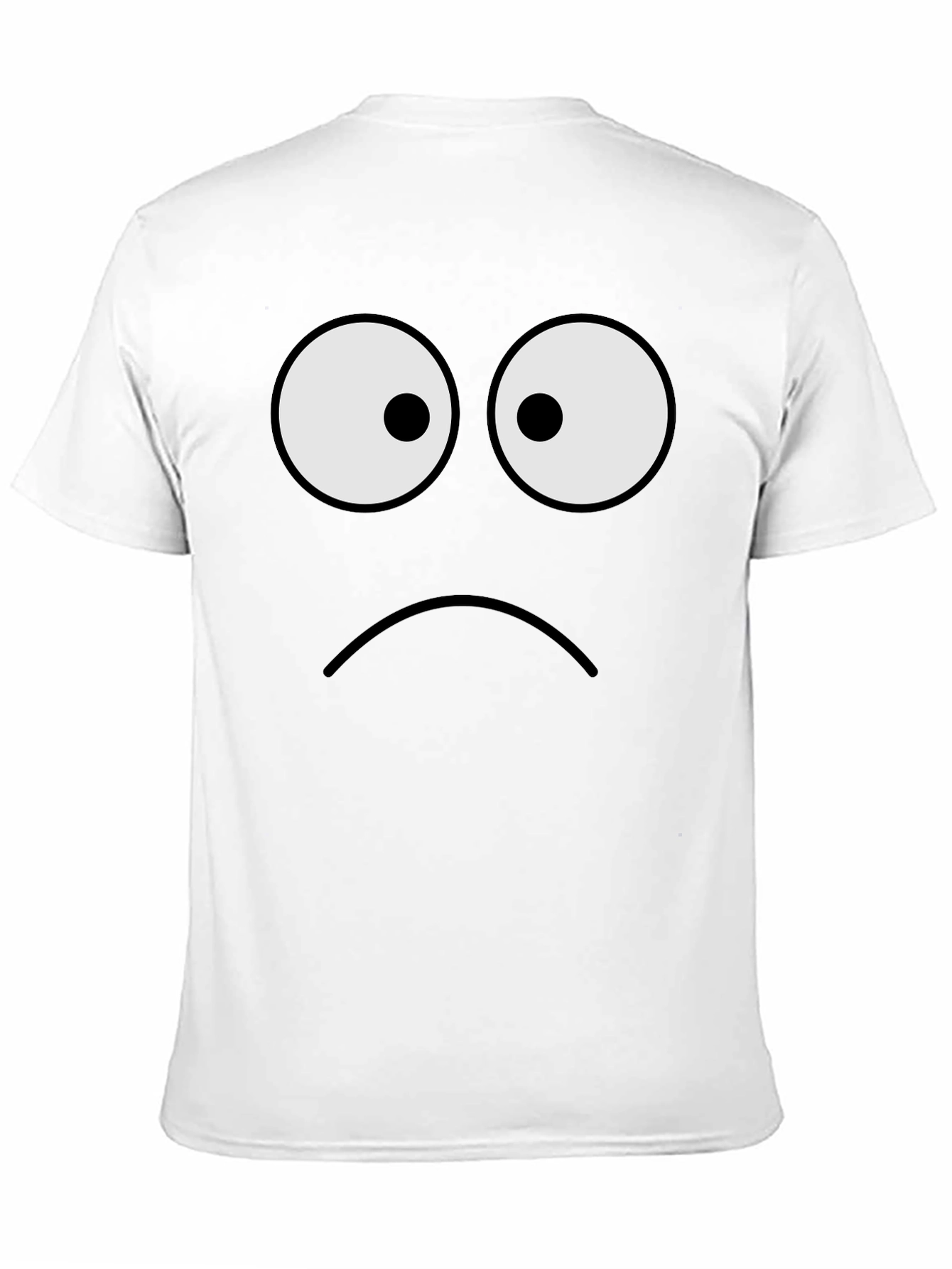 Sad Face Graphic Tee - Unisex Black T-Shirt