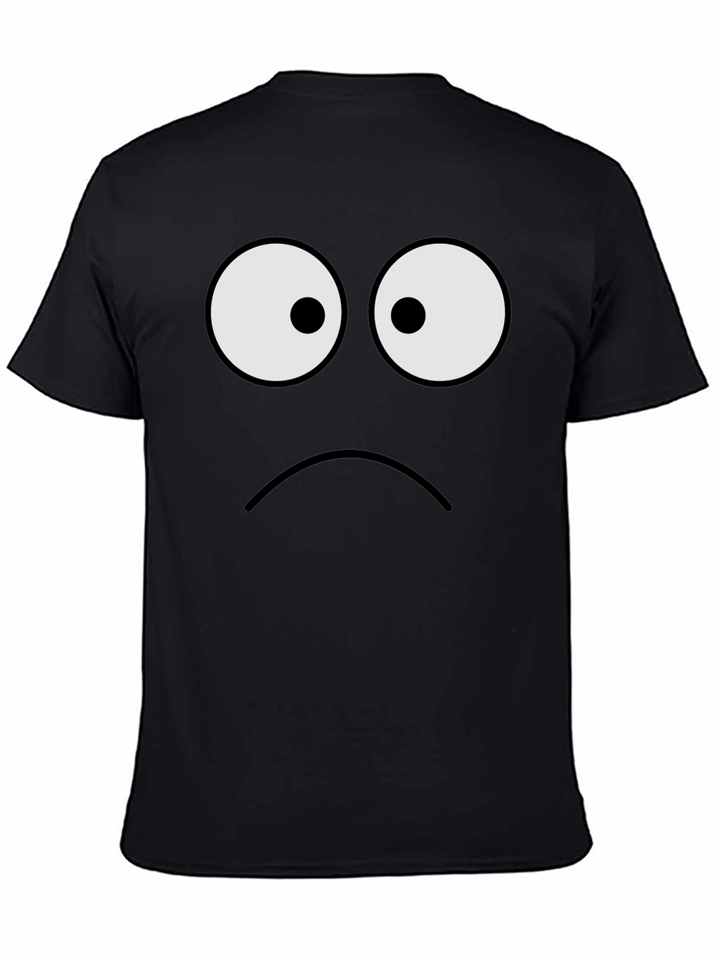 Sad Face Graphic Tee - Unisex Black T-Shirt