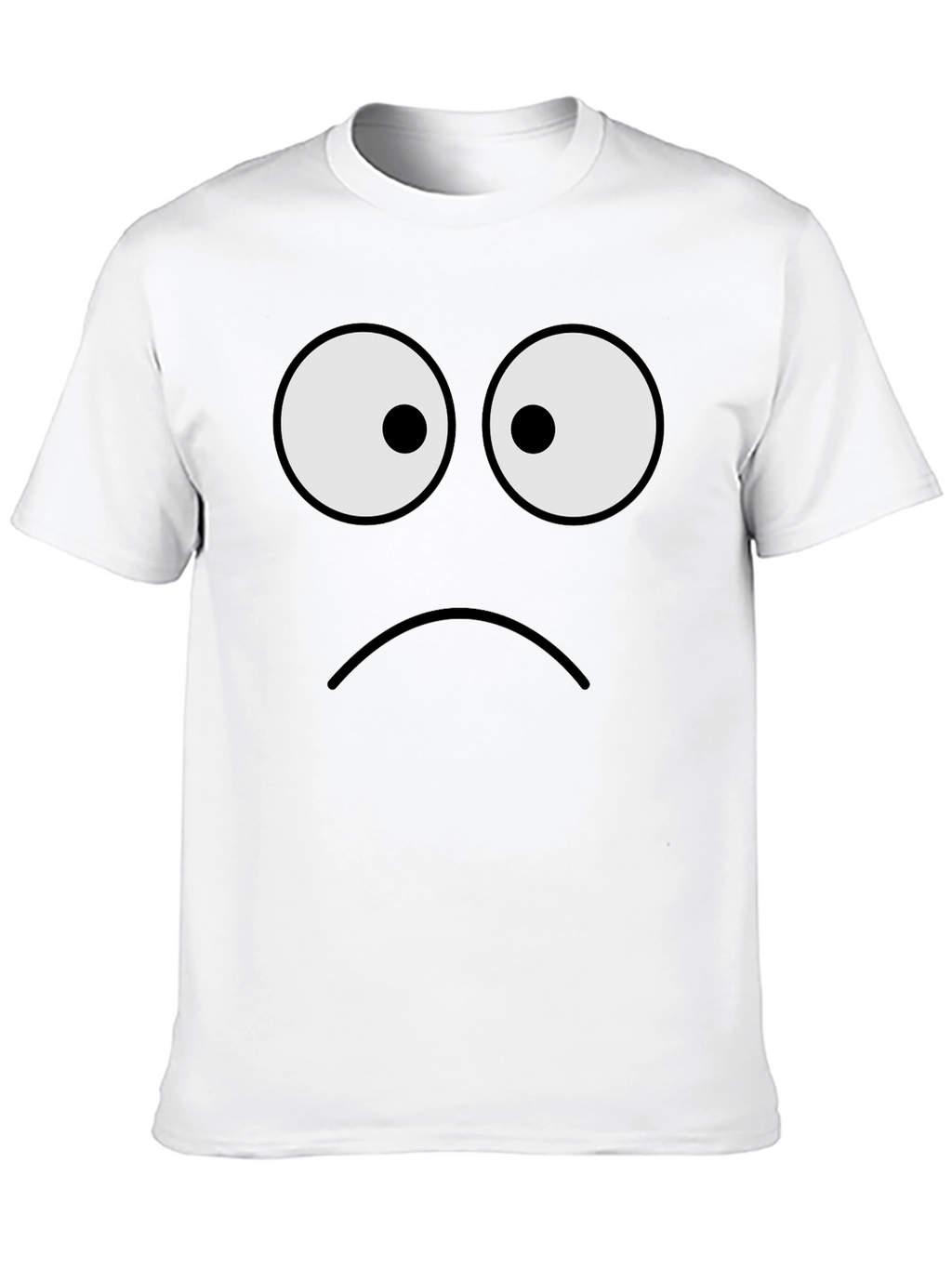 Sad Face Graphic Tee - Unisex Black T-Shirt