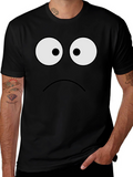 Sad Face Graphic Tee - Unisex Black T-Shirt