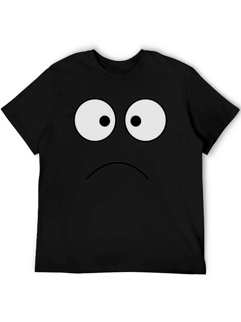 Sad Face Graphic Tee - Unisex Black T-Shirt