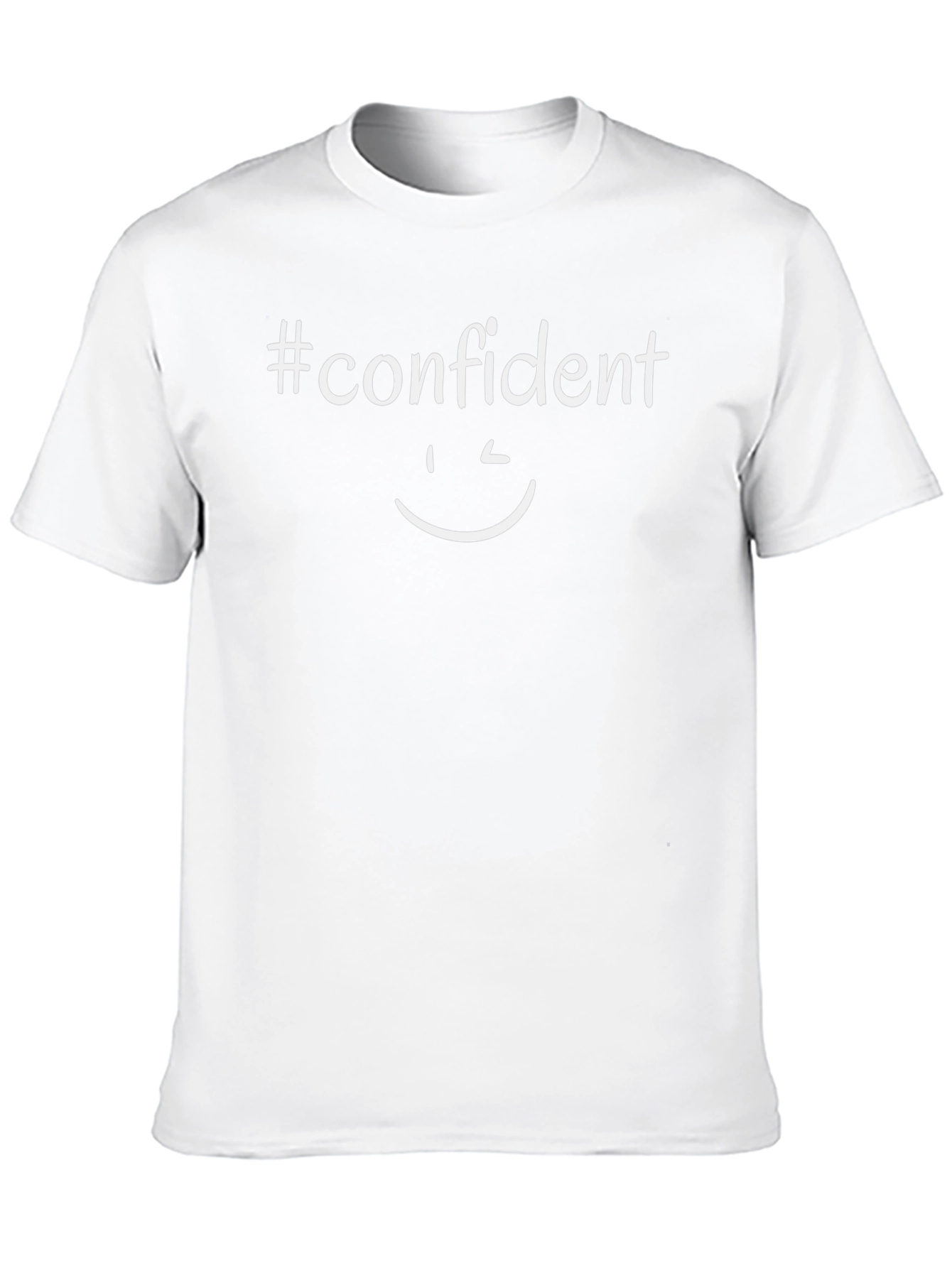 #Confident Graphic Tee - Black Casual T-Shirt