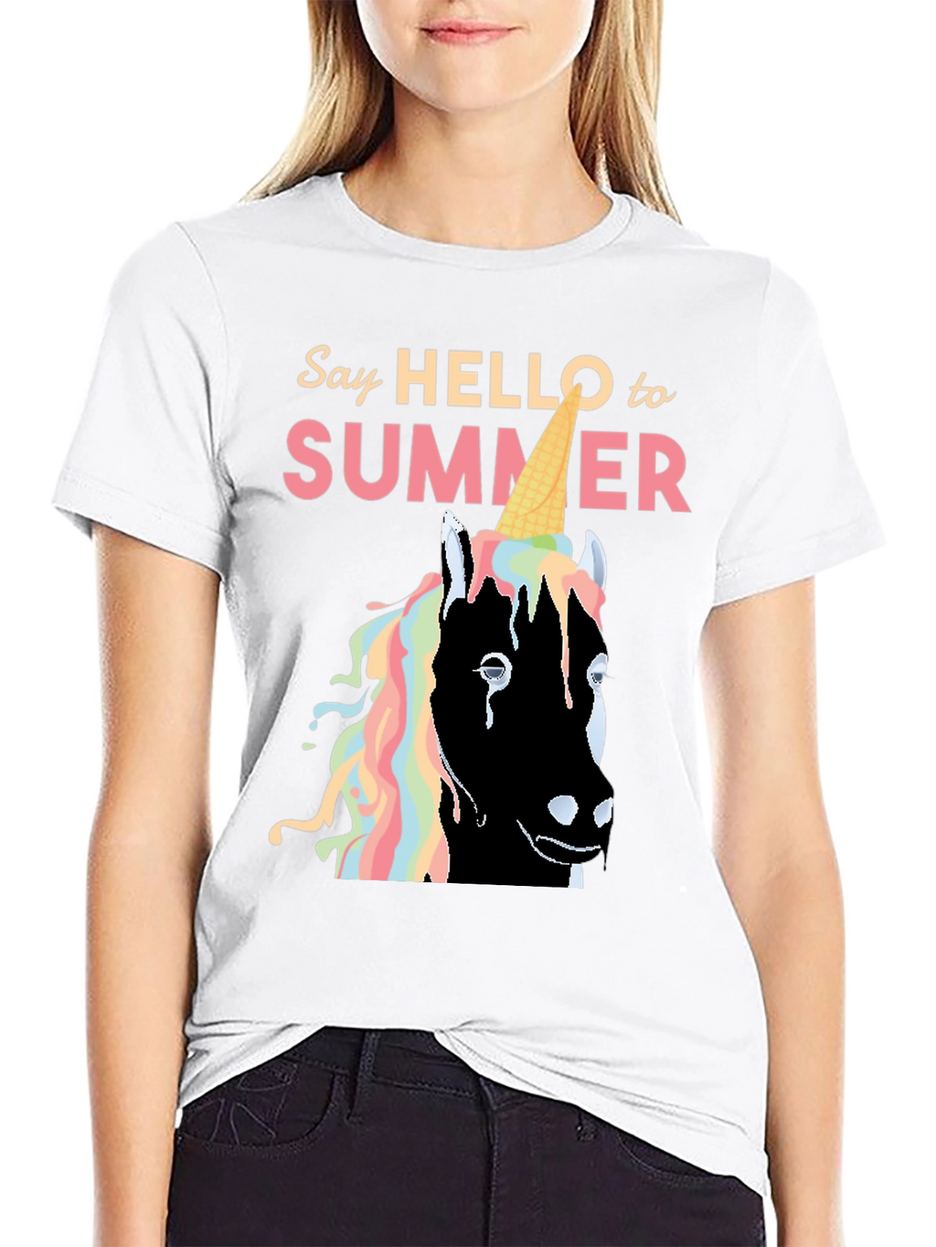 Unicorn Ice Cream Summer Graphic Tee