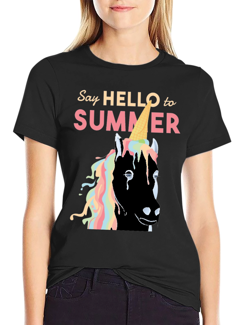 Unicorn Ice Cream Summer Graphic Tee