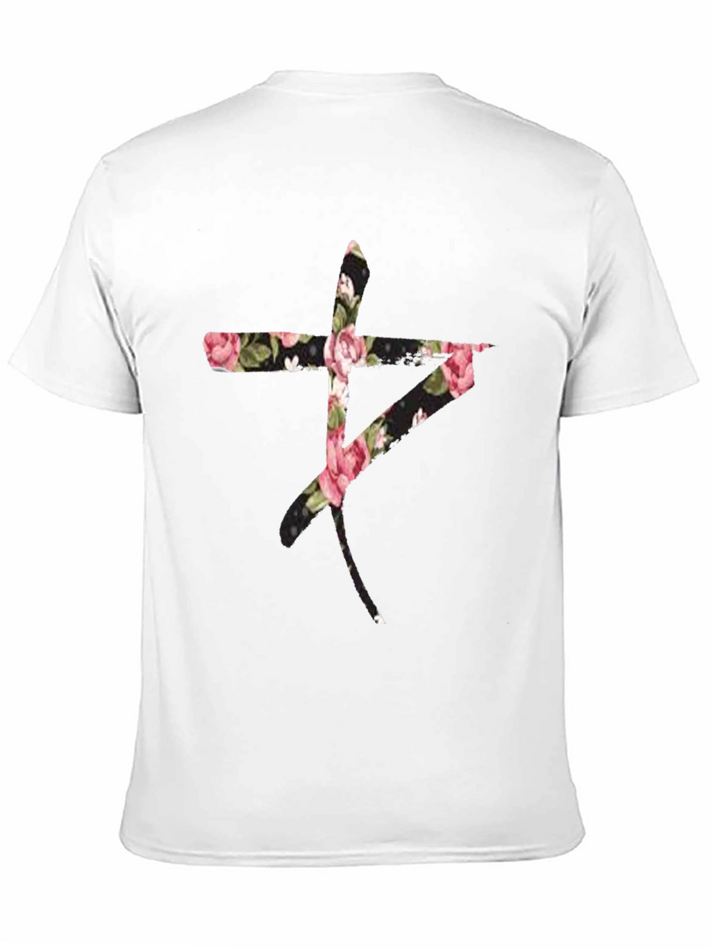 Floral Symbol Black T-Shirt